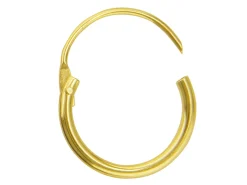 18ct Yellow Gold 11.0mm Hinged Sleeper Hoop Earrings, Pack Of 2, 100% Recycled Gold