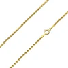 9ct Yellow Gold 1.6mm Hollow Rope Chain 18"/45cm Hallmarked