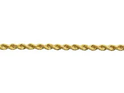 9ct Yellow Gold 1.6mm Hollow Rope Chain 18