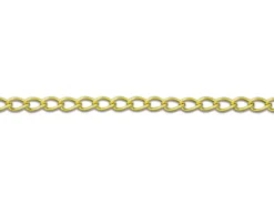 9ct Yellow Gold 1.5mm Open Curb Chain 16