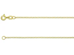 9ct Yellow Gold 1.5mm Open Curb Chain 20"/50cm Hallmarked