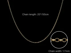 9ct Yellow Gold 1.7mm Oval Belcher Chain 20