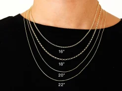 9ct Yellow Gold 1.7mm Oval Belcher Chain 20
