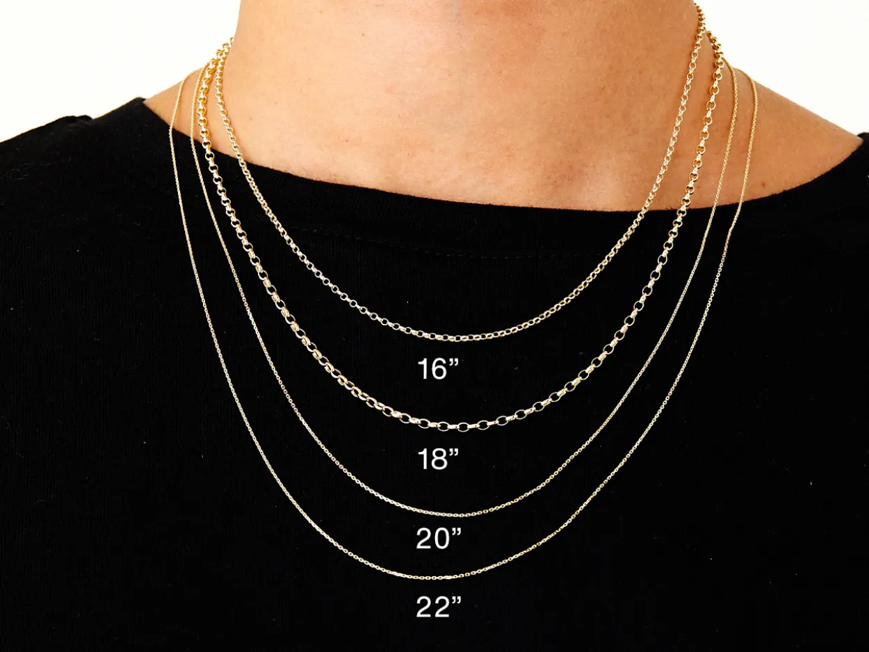 9ct Yellow Gold 1.7mm Oval Belcher Chain 20"/50cm Hallmarked