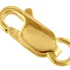 18ct Yellow Gold 12mm Oval Lobster Trigger And Jump Ring