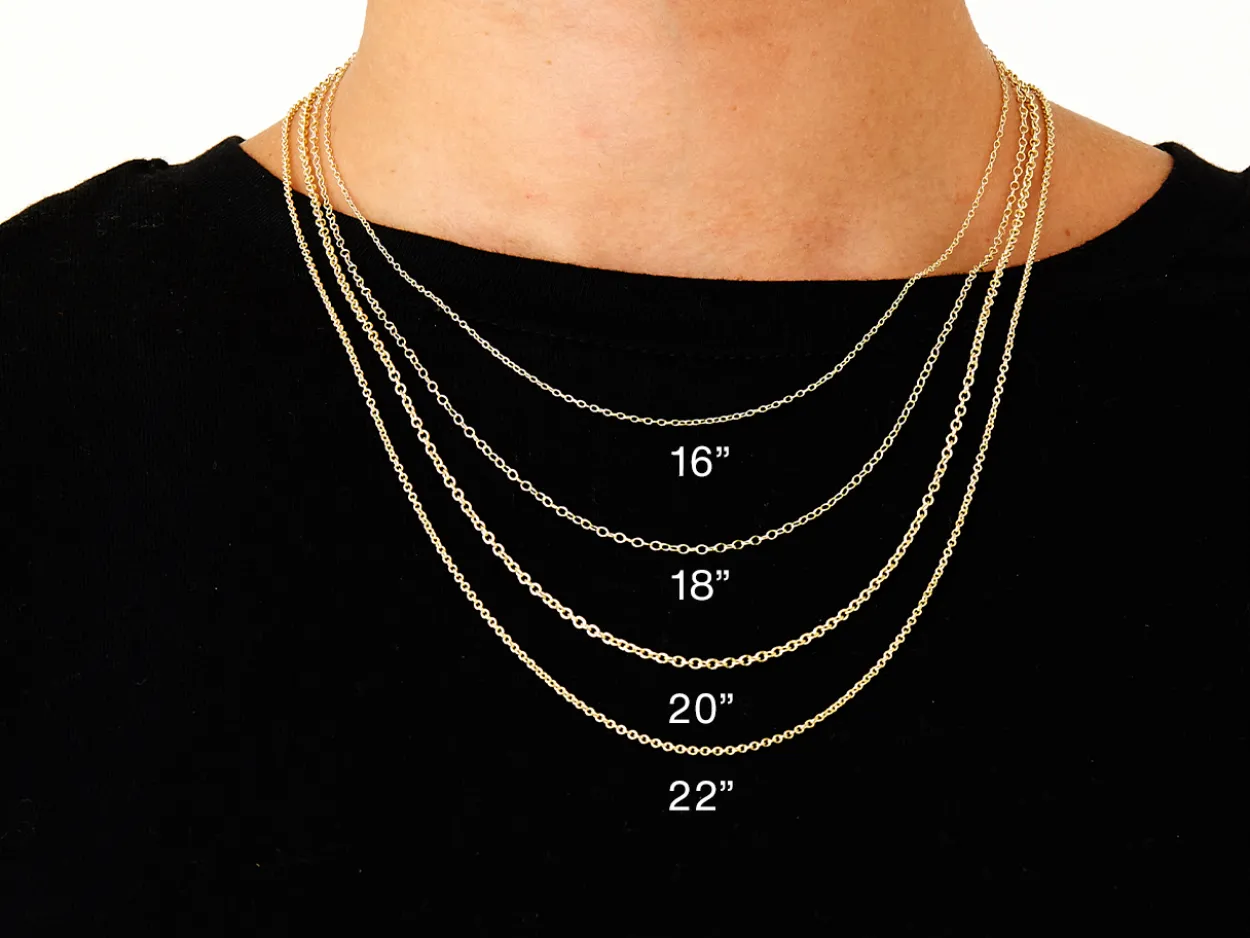 9ct Yellow Gold 1.7mm Oval Trace Chain 16"/40cm Hallmarked