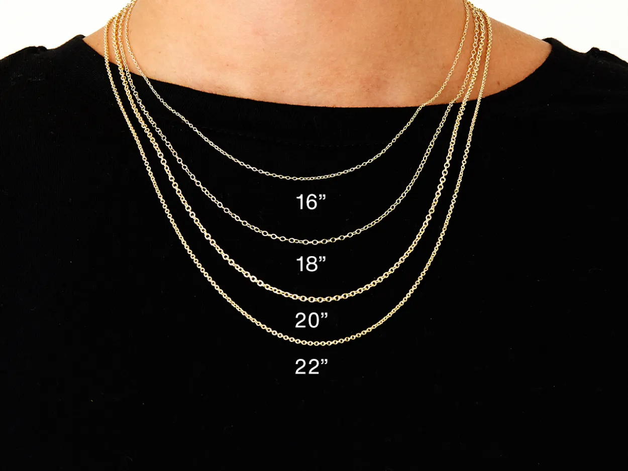 9ct Yellow Gold 1.2mm Oval Trace Chain 18"/45cm Unhallmarked