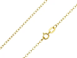 9ct Yellow Gold 1.7mm Oval Trace Chain 18"/45cm Hallmarked