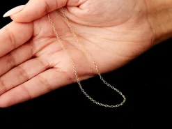 9ct Yellow Gold 1.7mm Oval Trace Chain 18