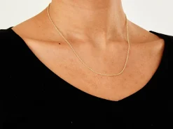 9ct Yellow Gold 1.6mm Oval Trace Chain 18