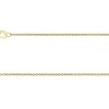 9ct Yellow Gold 1.0mm Oval Trace Chain 18"/45cm Hallmarked