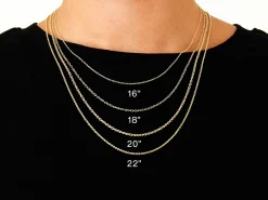 9ct Yellow Gold 1.2mm Oval Trace Chain 16