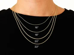 9ct Yellow Gold 2.0mm Oval Trace Chain 20