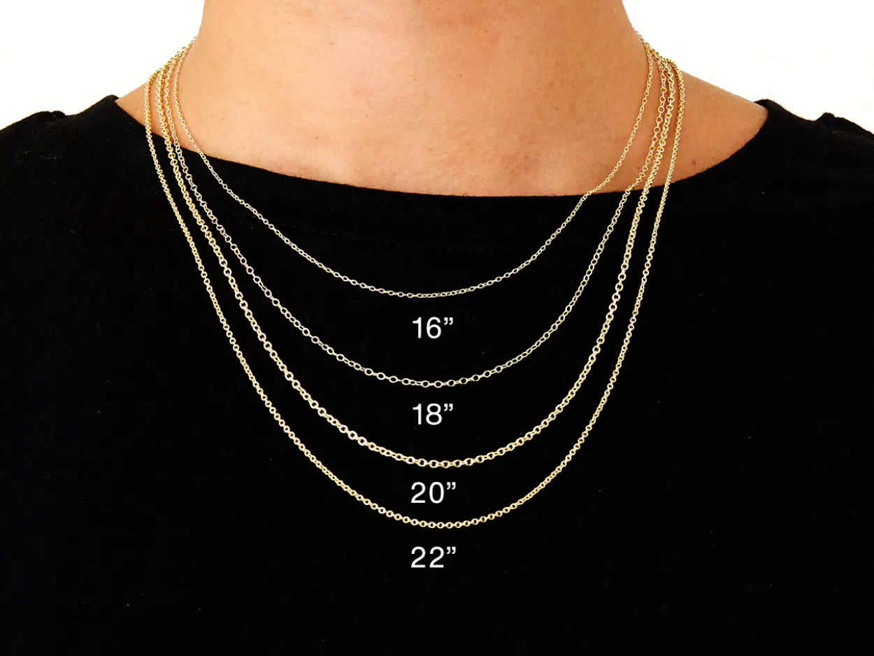 9ct Yellow Gold 2.0mm Oval Trace Chain 20"/50cm Hallmarked