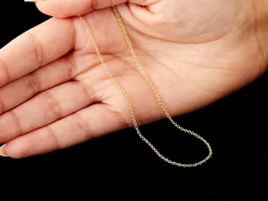 9ct Yellow Gold 1.6mm Oval Trace Chain 22