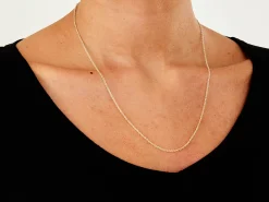 9ct Yellow Gold 1.6mm Oval Trace Chain 20