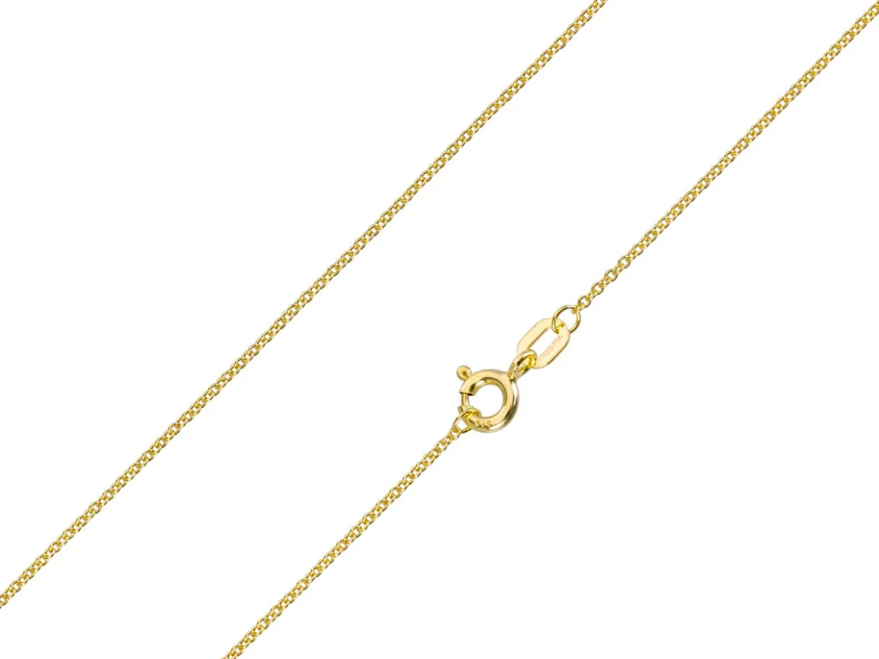 9ct Yellow Gold 1.0mm Oval Trace Chain 20"/50cm Hallmarked