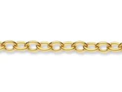 9ct Yellow Gold 1.6mm Oval Trace Chain Loose Unhallmarked