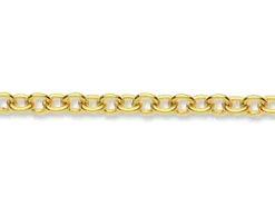 9ct Yellow Gold 2.0mm Oval Trace Chain Loose Unhallmarked