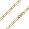 9ct Yellow Gold 3.9mm Paperclip Trace Bracelet 7.5"/19cm Hallmarked