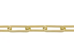 9ct Yellow Gold 3.9mm Paperclip Trace Bracelet 7.5
