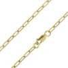 9ct Yellow Gold 2.5mm Paperlclip Trace Chain 18"/45cm Hallmarked