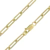 9ct Yellow Gold 3.9mm Paperlclip Trace Chain 18"/45cm Hallmarked