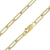 9ct Yellow Gold 3.9mm Paperlclip Trace Chain 16"/40cm Hallmarked