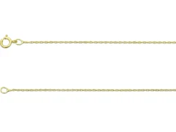 9ct Yellow Gold 0.5mm Prince Of Wales Rope Chain 20"/50cm Unhallmarked