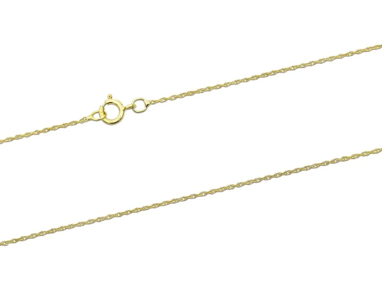 9ct Yellow Gold 0.5mm Prince Of Wales Rope Chain 20"/50cm Unhallmarked