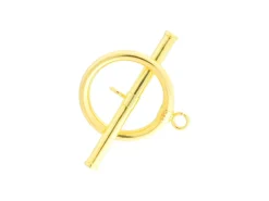 9ct Yellow Gold 15mm Ring And Bar Toggle Set