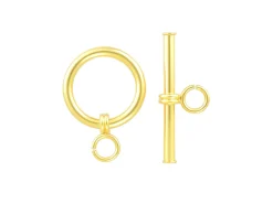 9ct Yellow Gold 9mm Ring And Bar Toggle Set