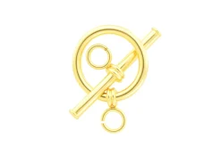 9ct Yellow Gold 9mm Ring And Bar Toggle Set
