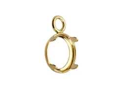 9ct Yellow Gold 5mm Round Bezel Cup