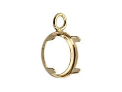 9ct Yellow Gold 6mm Round Bezel Cup