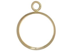 9ct Yellow Gold 9mm Round Bezel Cup