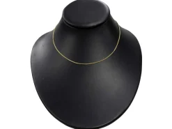 9ct Yellow Gold 1.3mm Round Curb Chain 16