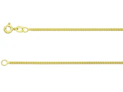 9ct Yellow Gold 1.4mm Round Curb Chain 20"/50cm Hallmarked