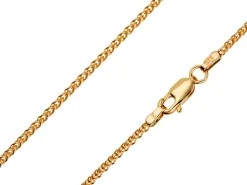 9ct Yellow Gold 1.5mm Round Spiga Chain 18"/45cm Hallmarked