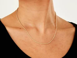 9ct Yellow Gold 1.5mm Round Spiga Chain 18