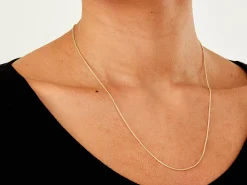 9ct Yellow Gold 1.0mm Round Spiga Chain 20