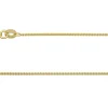 18ct Yellow Gold 1.0mm Round Spiga Chain 16"/40cm Hallmarked