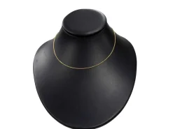 18ct Yellow Gold 1.0mm Round Spiga Chain 16