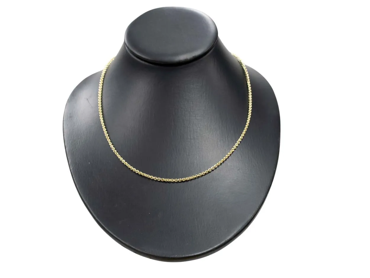 9ct Yellow Gold 3.0mm Round Trace Chain 20"/50cm Hallmarked