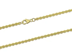 9ct Yellow Gold 3.0mm Round Trace Chain 18"/45cm Hallmarked