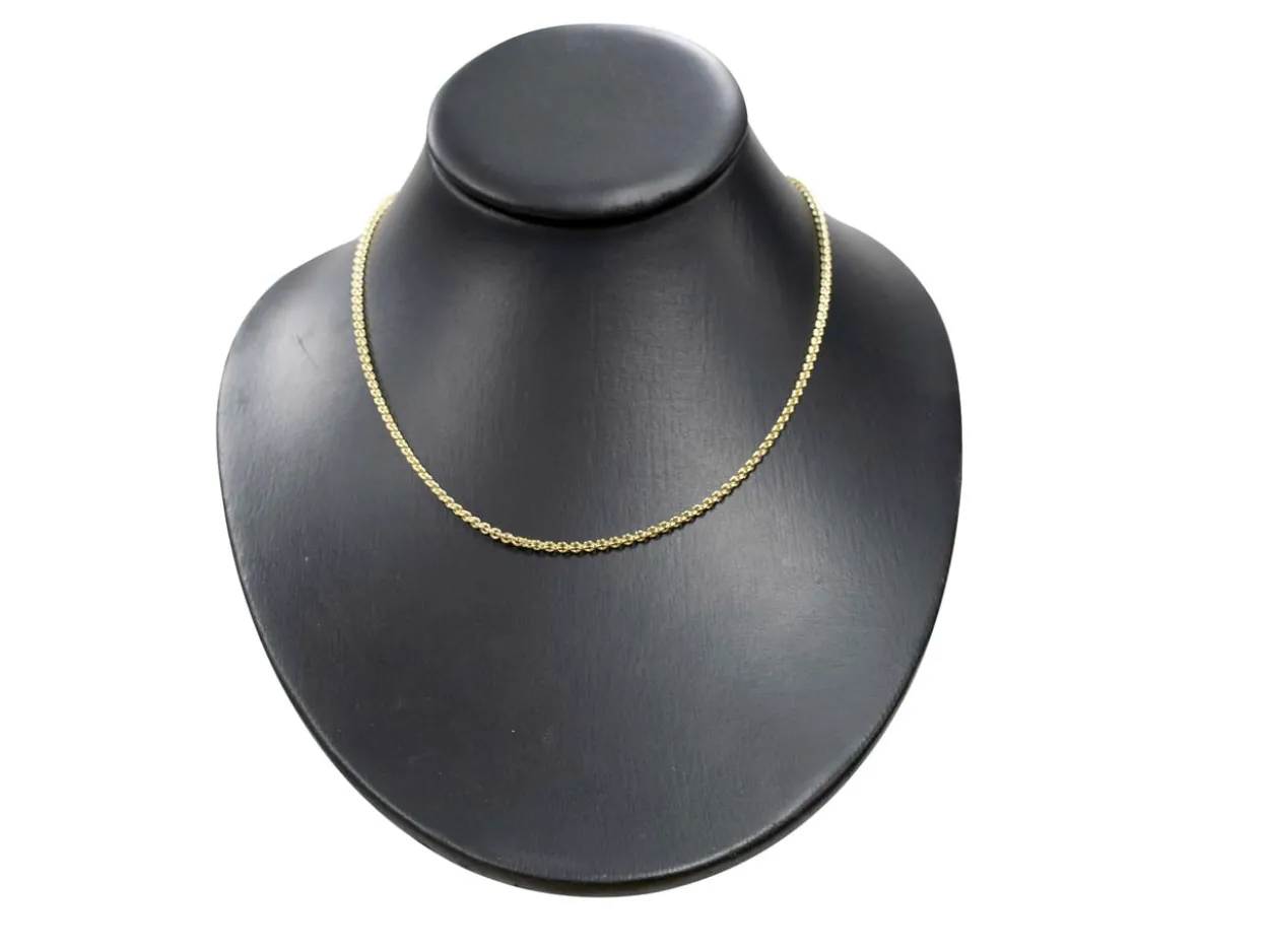 9ct Yellow Gold 3.0mm Round Trace Chain 18"/45cm Hallmarked