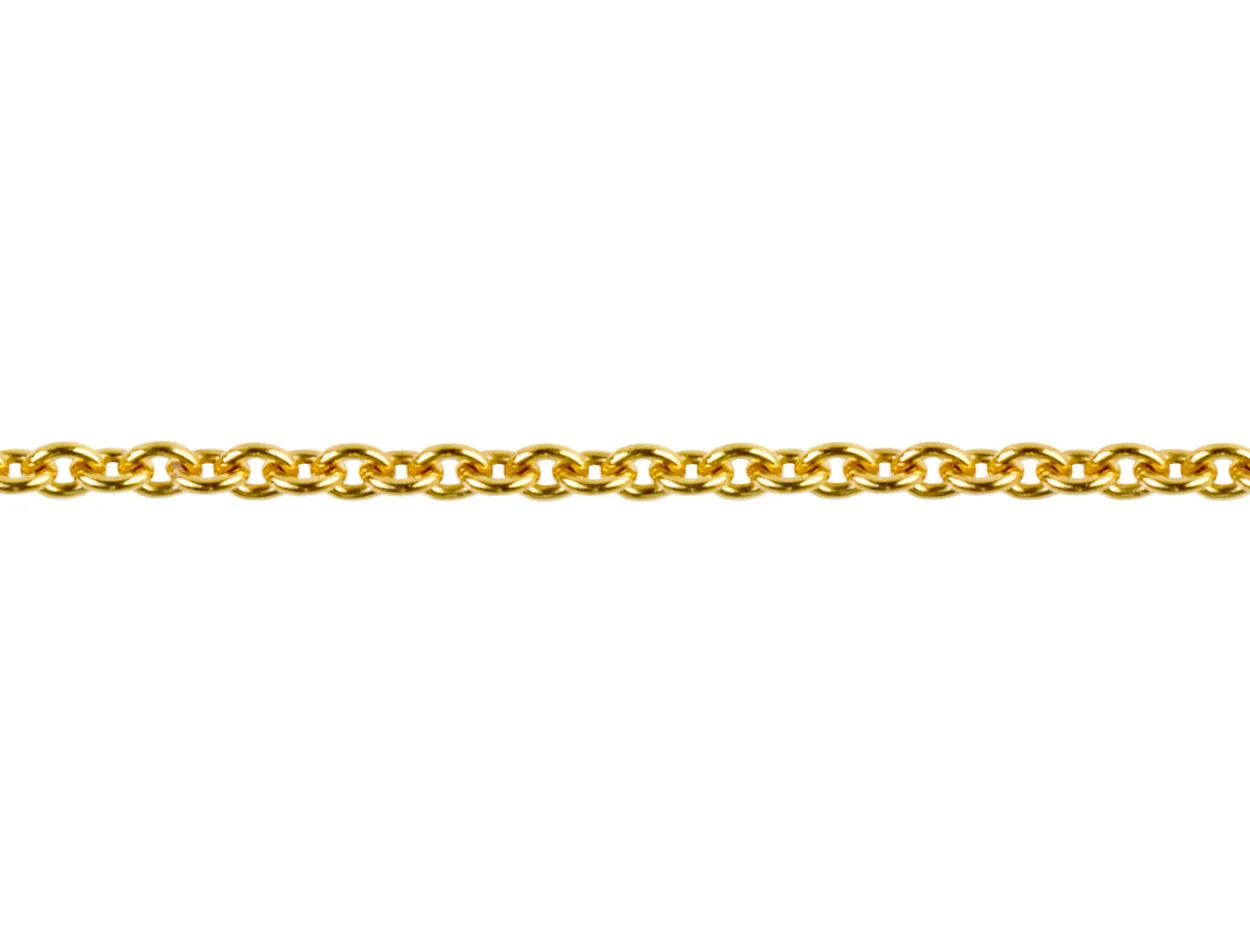 18ct Yellow Gold 1.5mm Round Trace Chain Loose Unhallmarked