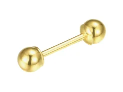 9ct Yellow Gold 4mm Threaded Ball Stud And Ear Back