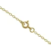 9ct Yellow Gold 1.8mm Trace Safety Chain For Necklace With Bolt Ring 6.0cm/2.4", 100% Recycled Gold
