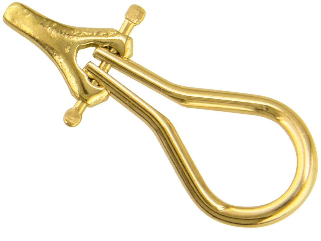 18ct Yellow Gold Omega Ear Clip Assembled Medium With Pointed Base